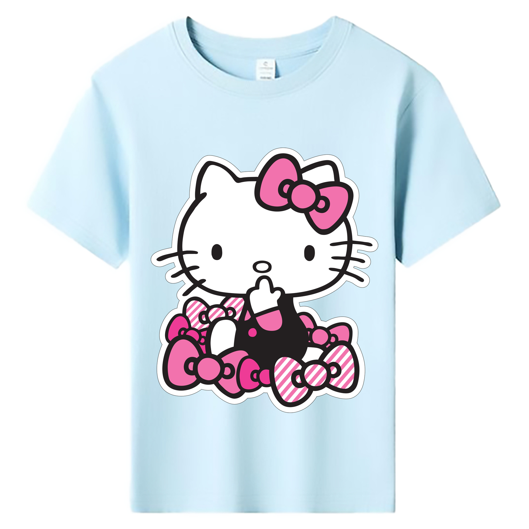 （画像用） Hello Kitty ハローキティ 綿100％キッズTシャツ（フロントプリント）